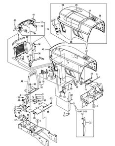 Hood Diagram and Parts List for SX3100 54ALB4S727-54ALB4SW727-54ALB4SX727-54ALB4SY727-54ALB4SZ727-54AMB4S727-54AMB4SW727-54AMB4SX727-54AMB4SY727-54AMB4SZ727 Cub Cadet Lawn Tractor